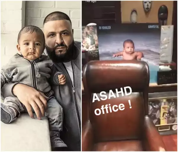 DJ Khaled’s 7-month-old son has an office!!! (Photos)